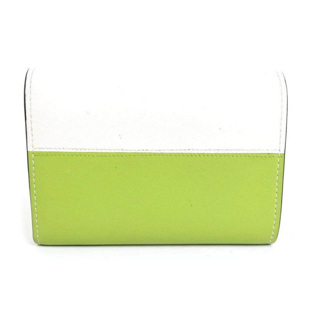 Loewe white yellow Ghibli Spirited Away trifold green wallet leather Studio